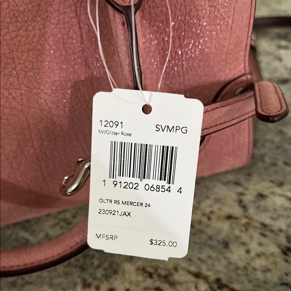 ⭐️HOST PICK⭐️ NWT 💯% Authentic Coach Glitter Rose Mercer Satchel 24 - Picture 9 of 9